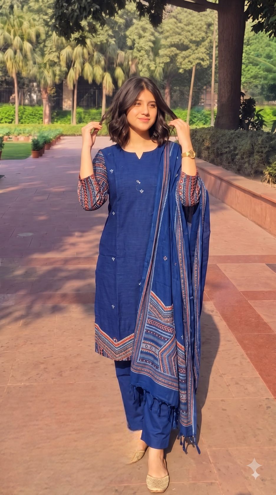 linen-chanderi-hand-embroidered-katha-githan-work-straight-fit-suit-set-with-mul-cotton-lining-indigo-blue-1