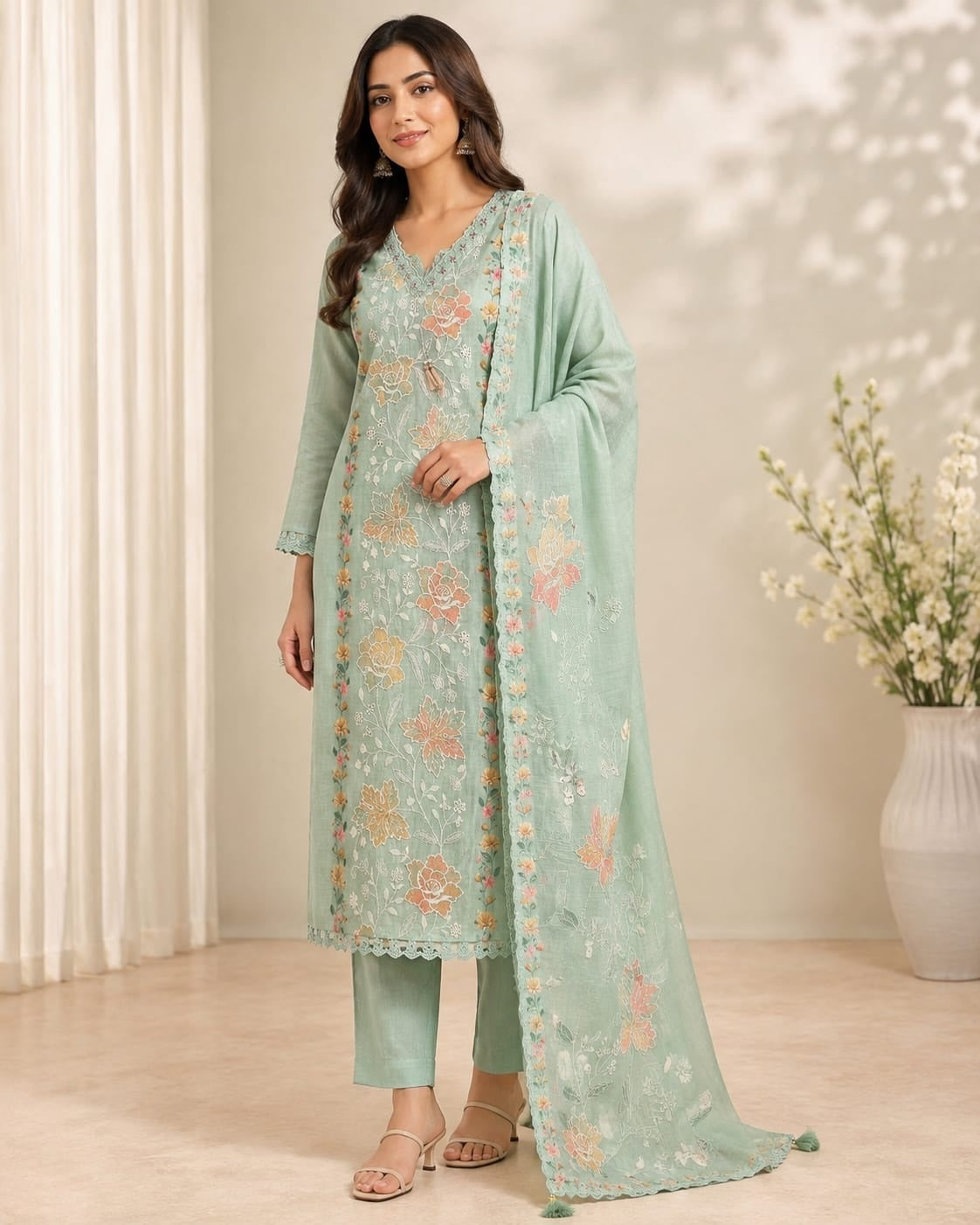 linen-cotton-embroidered-straight-fit-suit-set-pastel-green-1