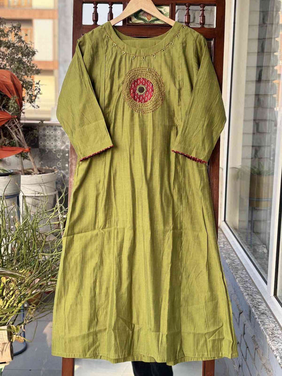 modal-a-line-hand-embroidered-pant-set-with-gajji-silk-patch-mehendi-green-1