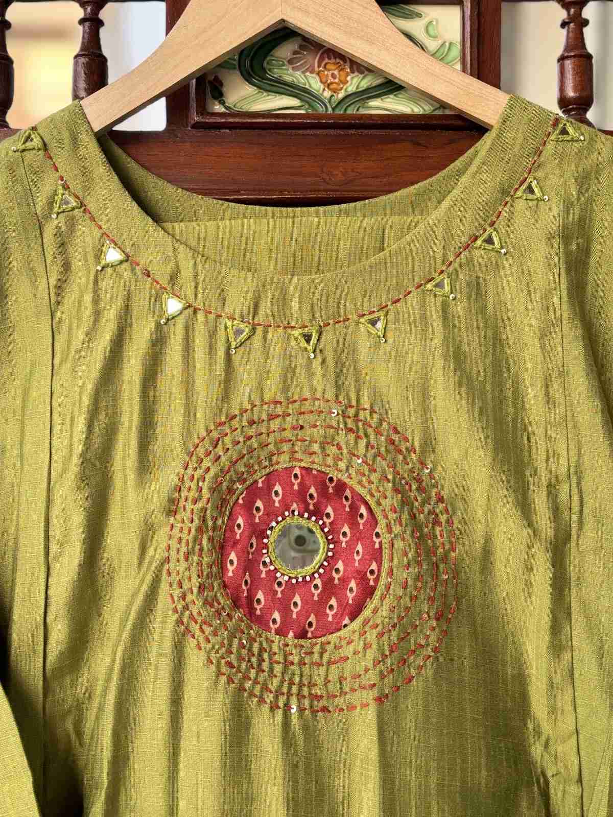 modal-a-line-hand-embroidered-pant-set-with-gajji-silk-patch-mehendi-green-2