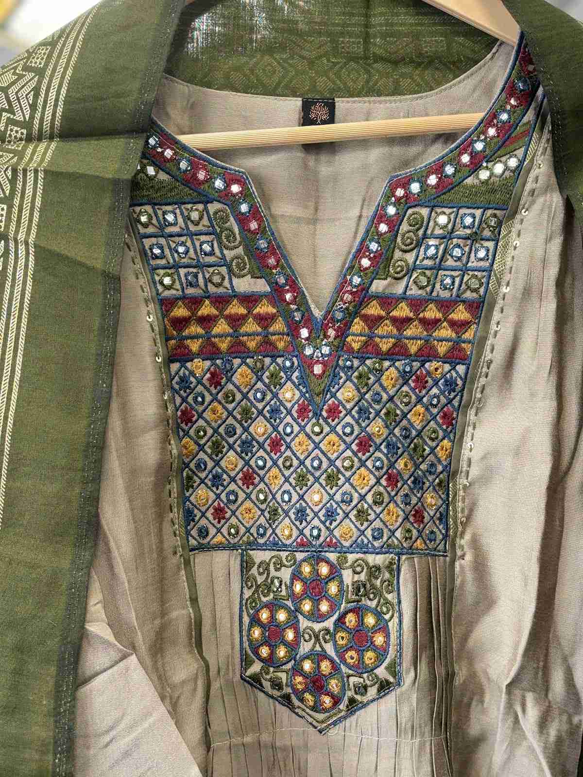 modal-silk-embroidered-a-line-suit-set-with-printed-dupatta-beige-2