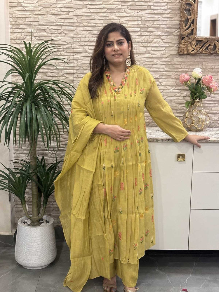 mul-chanderi-a-line-embroidered-suit-set-with-cotton-lining-mustard-1