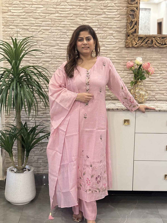 mul-chanderi-a-line-hand-painted-hand-embroidered-suit-set-with-mul-cotton-lining-pink-1