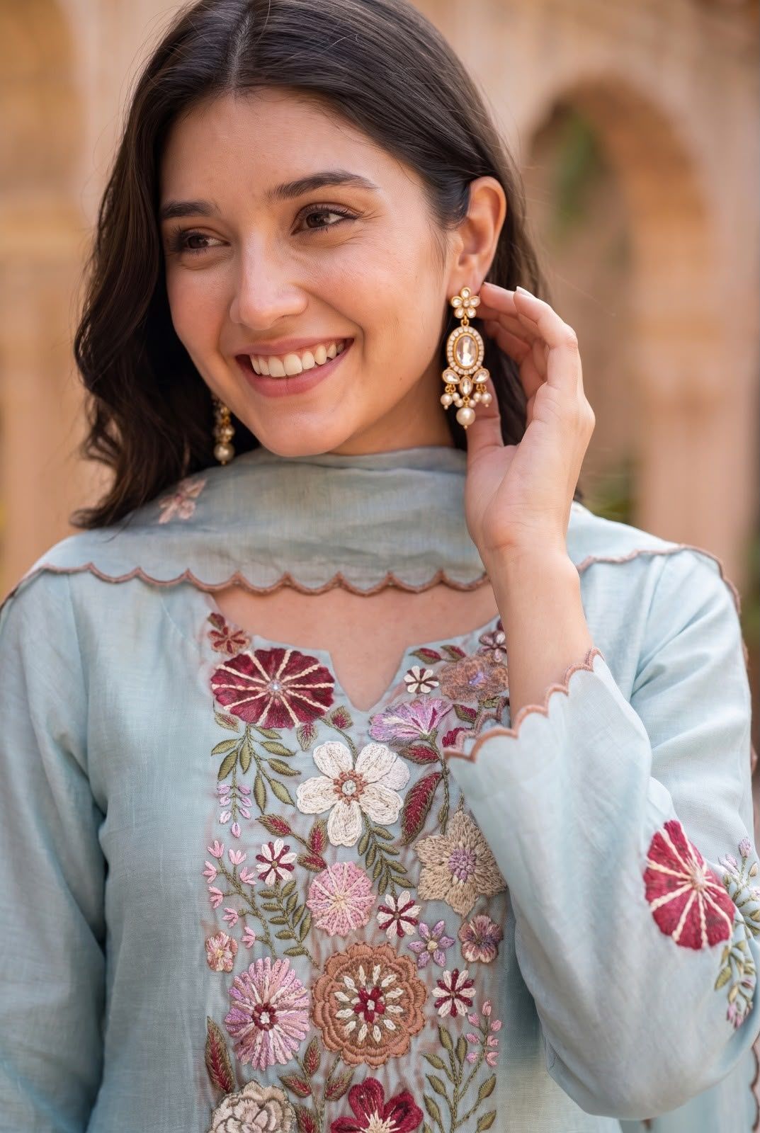 mul-chanderi-aa-line-embroidered-suit-set-with-side-gathers-mul-cotton-lining-pastel-blue-4