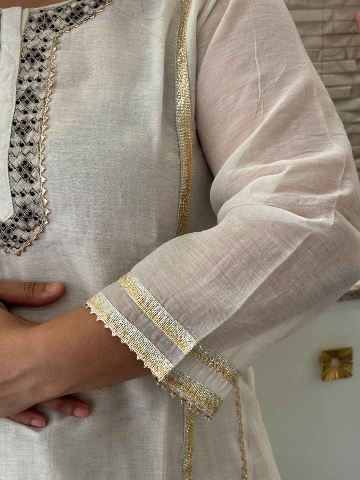 mul-chanderi-co-ord-set-with-mul-chanderi-top-with-cotton-lining-paired-with-pure-crepe-gota-embroidered-farshi-salwar-ivory-4