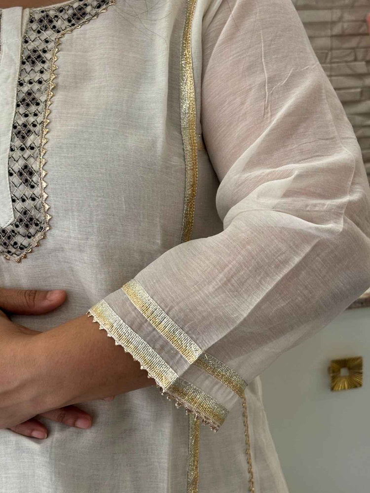 mul-chanderi-co-ord-set-with-mul-chanderi-top-with-cotton-lining-paired-with-pure-crepe-gota-embroidered-farshi-salwar-ivory-4