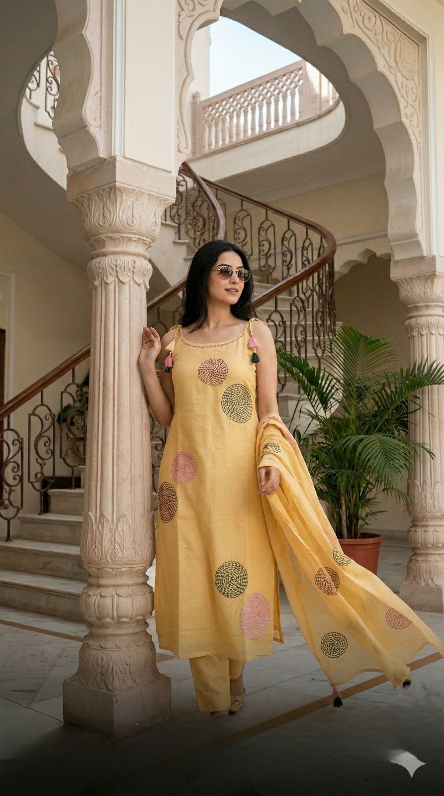 mul-chanderi-embroidered-noodle-strap-straight-fit-suit-set-yellow-1
