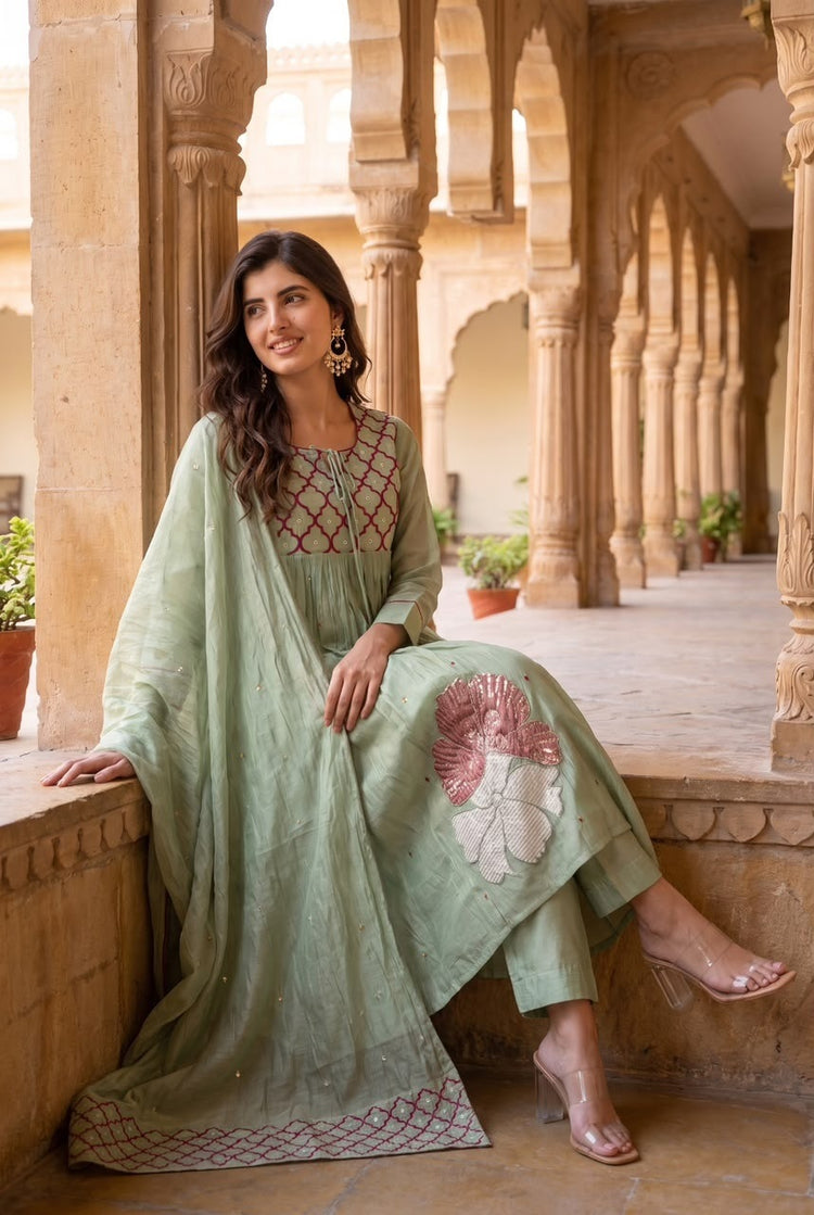 mul-chanderi-embroidered-suit-set-with-gathers-mul-cotton-lining-sea-green-1
