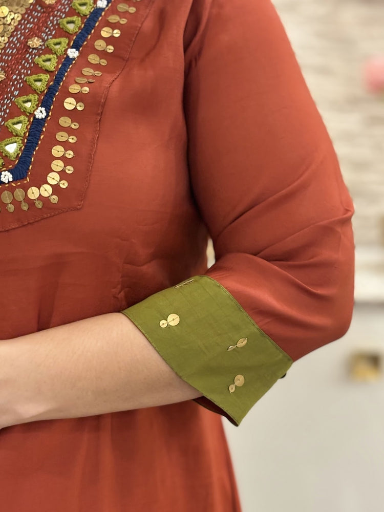 mul-chanderi-hand-embroidered-a-line-suit-set-with-cotton-lining-rust-2