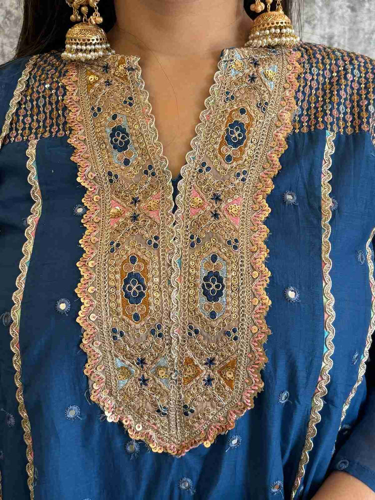 mul-chanderi-hand-embroidered-gota-work-short-anarkali-with-mirror-work-all-over-the-kurta-blue-2
