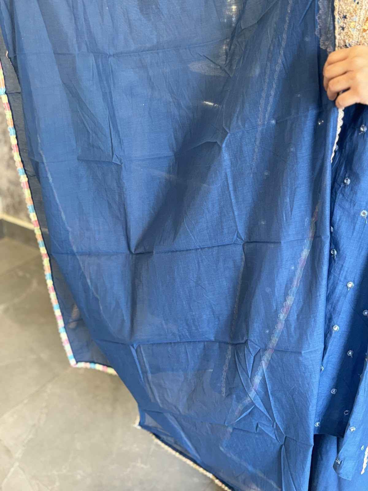mul-chanderi-hand-embroidered-gota-work-short-anarkali-with-mirror-work-all-over-the-kurta-blue-4