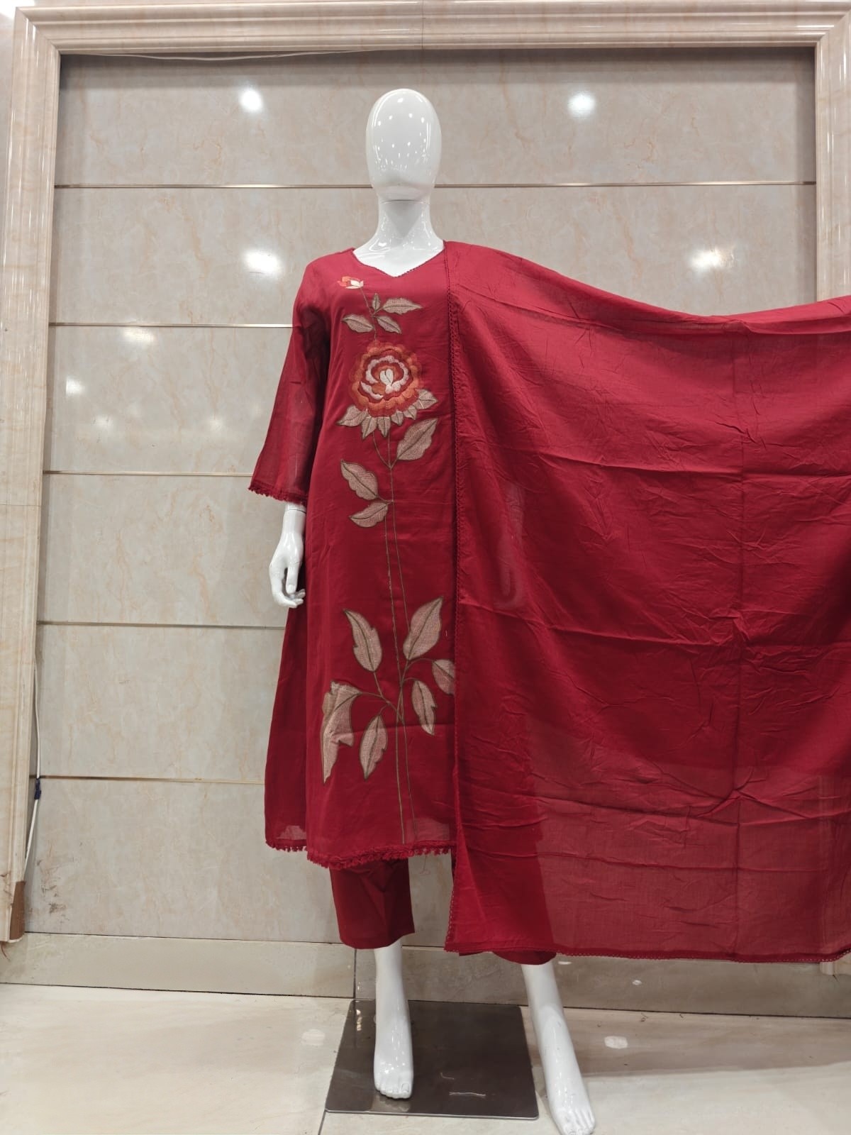 mul-cotton-a-line-embroidered-suit-set-maroon-1