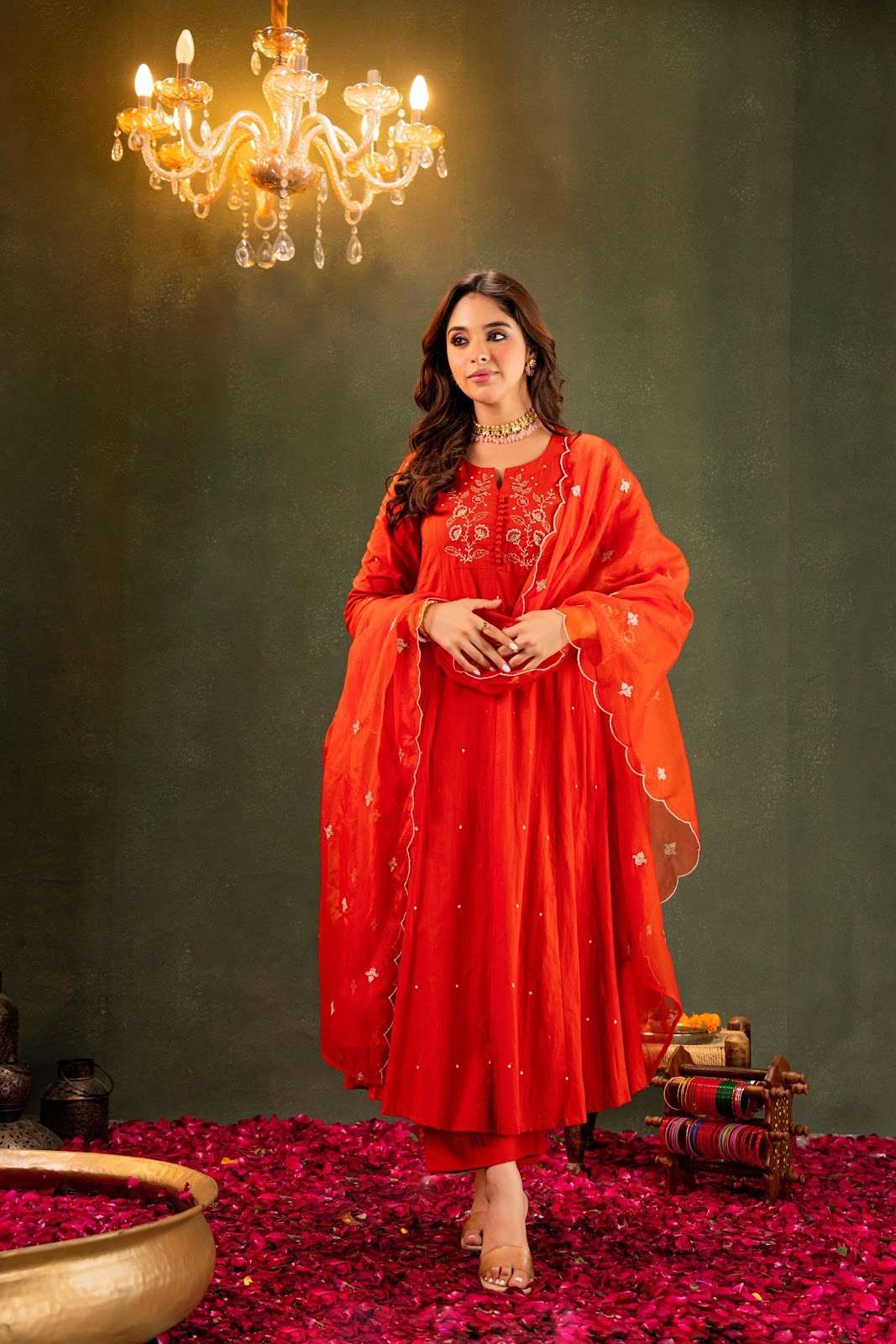 mul-cotton-a-line-embroidered-suit-set-orange-1