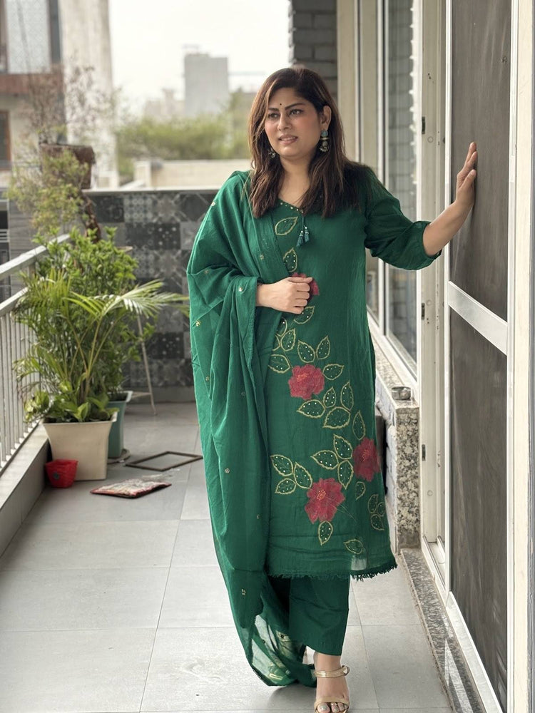 mul-cotton-a-line-embroidered-suit-set-with-lining-bottle-green-1