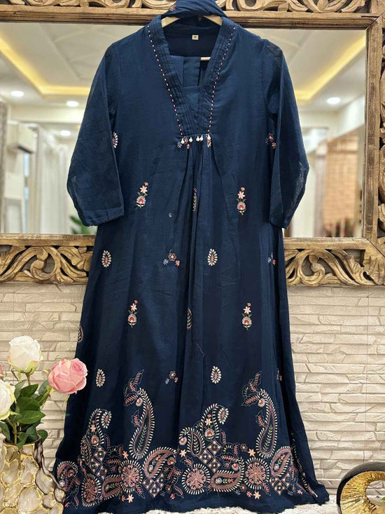 mul-cotton-a-line-embroidered-suit-set-with-mul-cotton-embroidered-dupatta-navy-blue-1