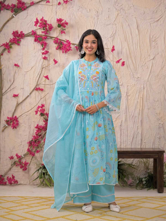 mul-cotton-embroidered-a-line-suit-set-paired-with-kota-doria-dupatta-blue-1