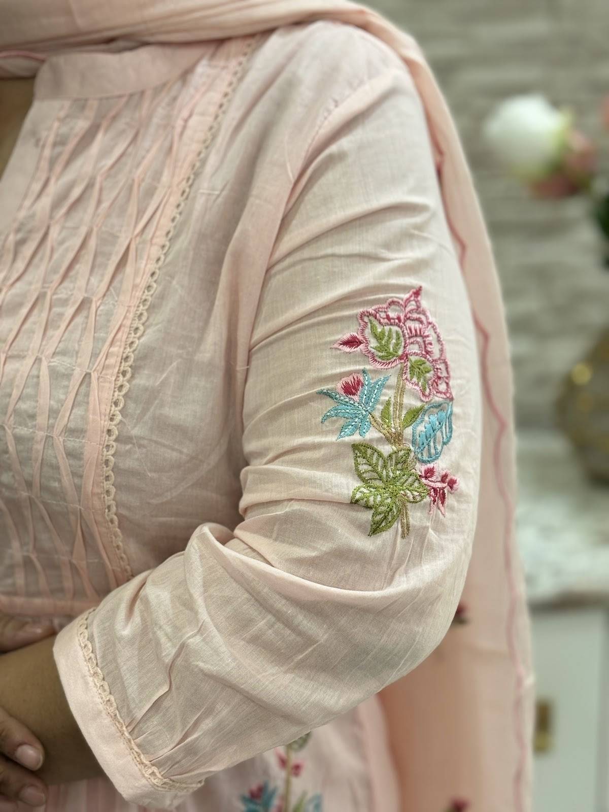 mul-cotton-embroidered-a-line-suit-set-with-mul-cotton-lining-with-smocking-pink-3