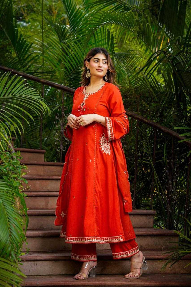 mul-cotton-embroidered-a-line-suit-set-with-pockets-cotton-lining-orange-4