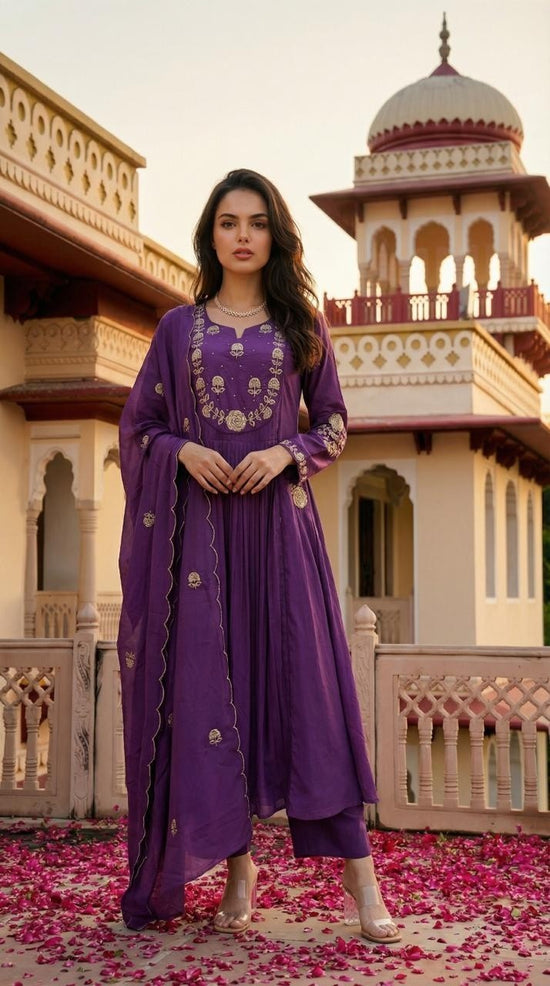 mul-cotton-embroidered-a-line-suit-with-gathers-paired-with-cotton-embroidered-dupatta-purple-1