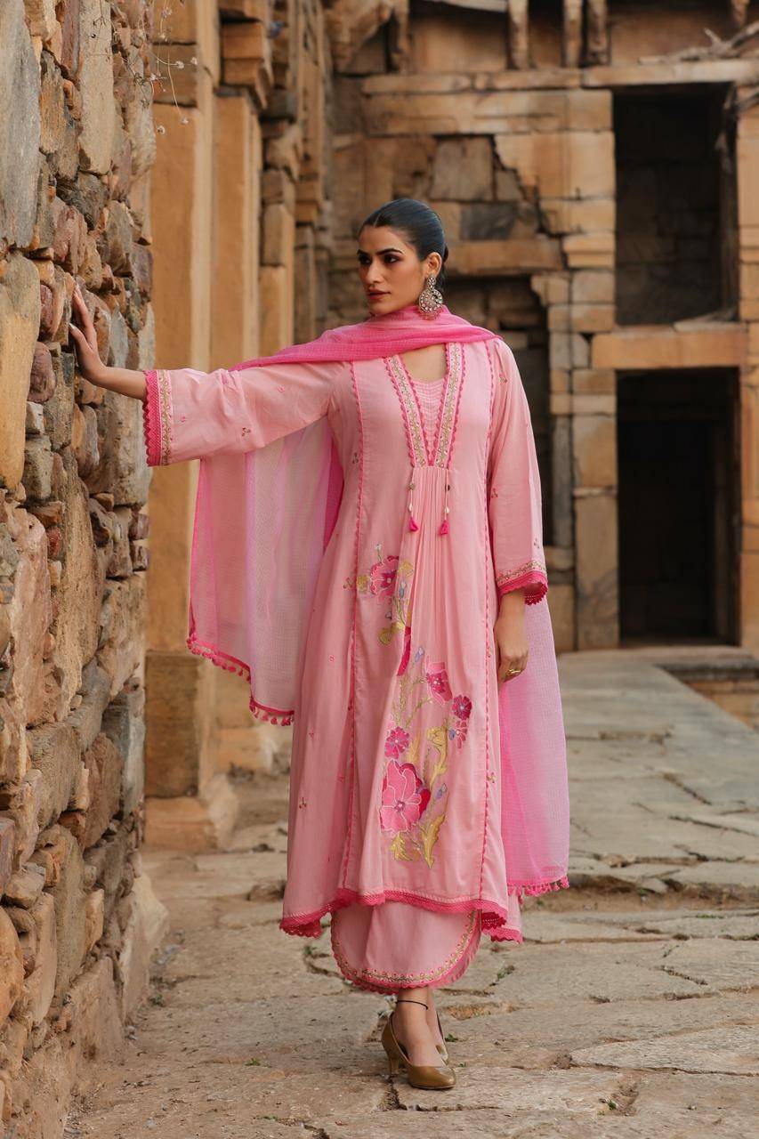 mul-cotton-embroidered-a-line-suit-with-lining-paired-with-kota-doria-ombre-shade-dupatta-pink-3