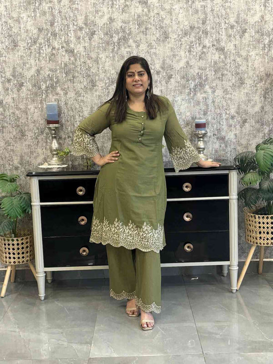 mul-cotton-embroidered-co-ord-set-olive-green-1