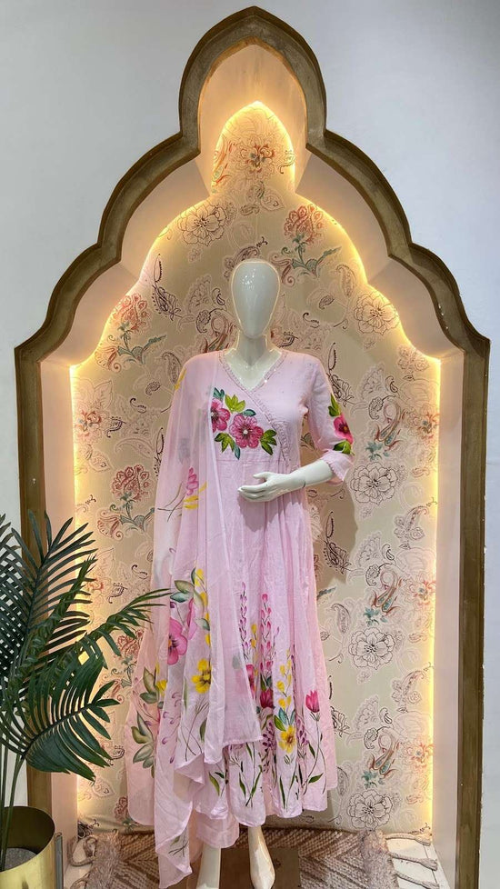 mul-cotton-hand-painted-hand-embroidered-anarkali-with-lining-pink-1