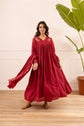 mul-kota-cotton-a-line-embroidered-suit-set-with-gathers-lining-maroon-1