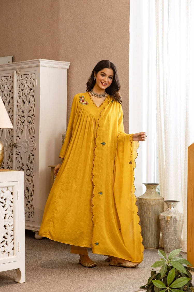 mul-kota-cotton-a-line-embroidered-suit-set-with-gathers-lining-mustard-1
