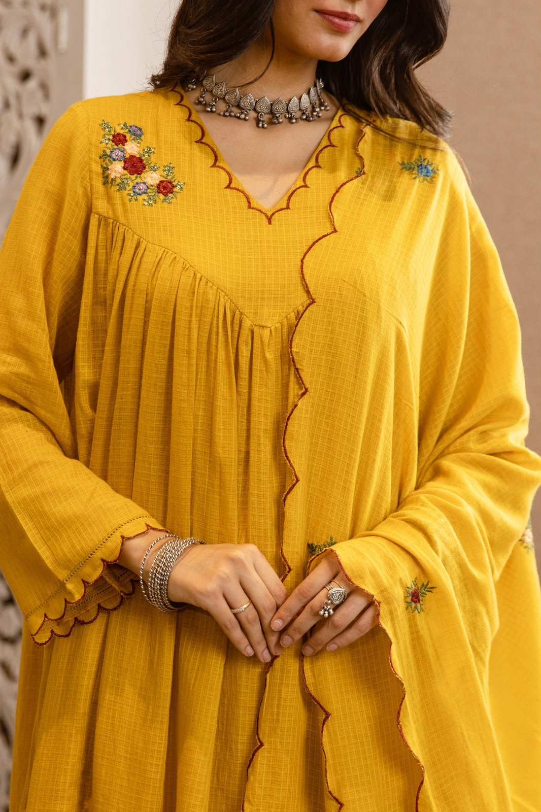 mul-kota-cotton-a-line-embroidered-suit-set-with-gathers-lining-mustard-3