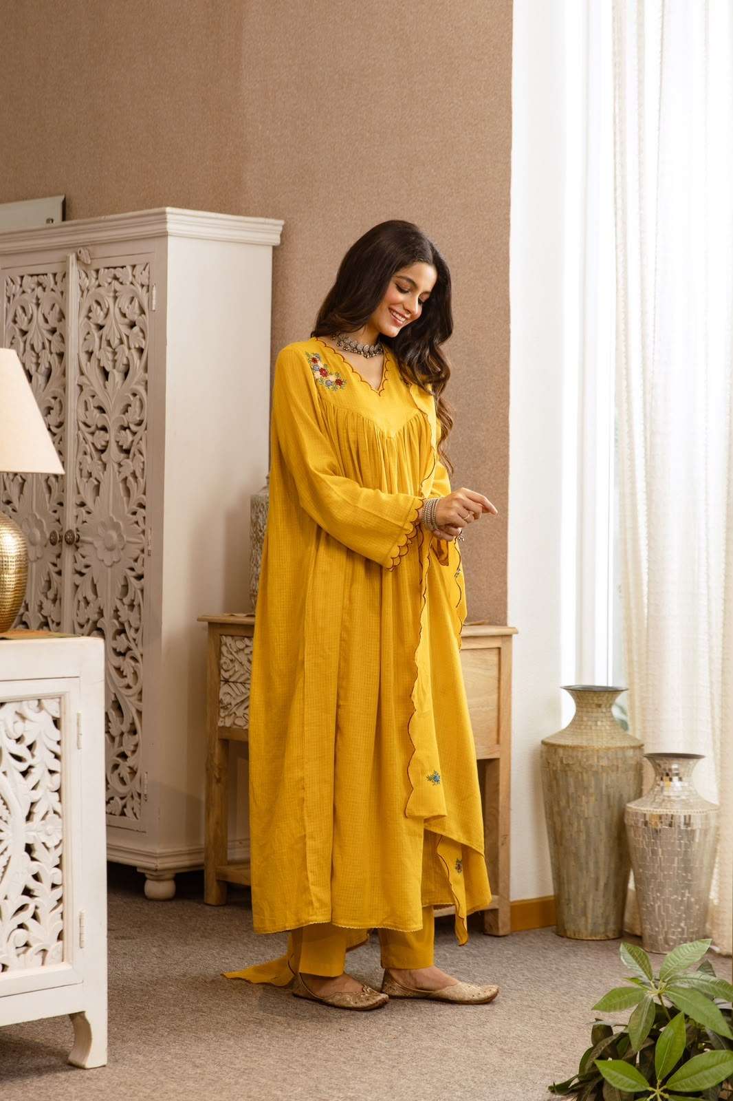 mul-kota-cotton-a-line-embroidered-suit-set-with-gathers-lining-mustard-4