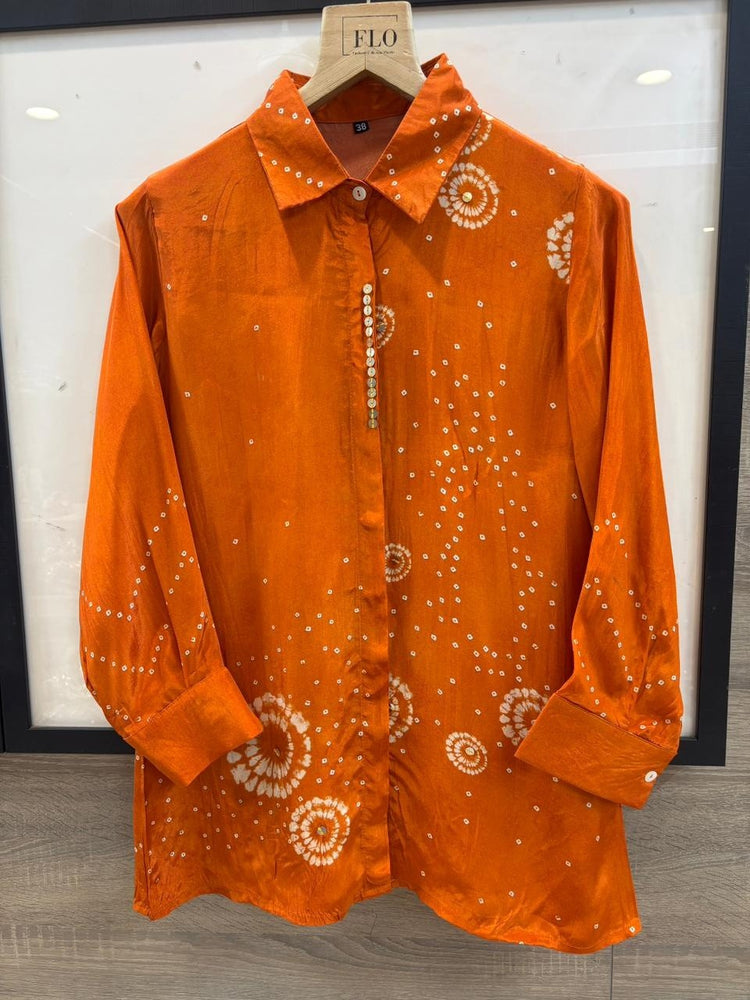 natural-crepe-bandhni-print-shirt-orange-1