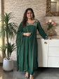 premium-banaras-mul-chanderi-a-line-hand-embroidered-suit-set-paired-with-organza-dupatta-bottle-green-1