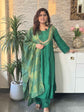 premium-banaras-mul-chanderi-a-line-hand-embroidered-suit-set-with-brocade-patches-paired-with-tissue-dupatta-green-1