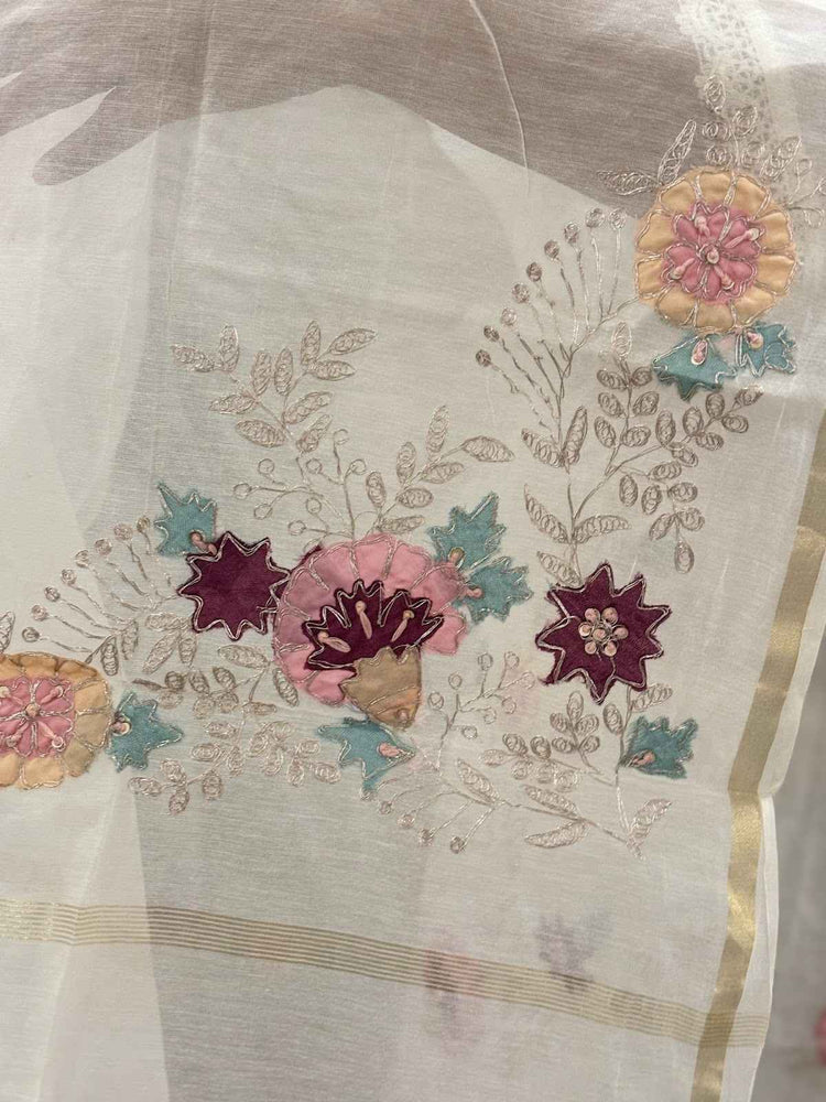 premium-banaras-mul-chanderi-applique-zari-embroidered-a-line-suit-set-paired-with-applique-work-mul-chanderi-dupatta-off-white-and-pink-4