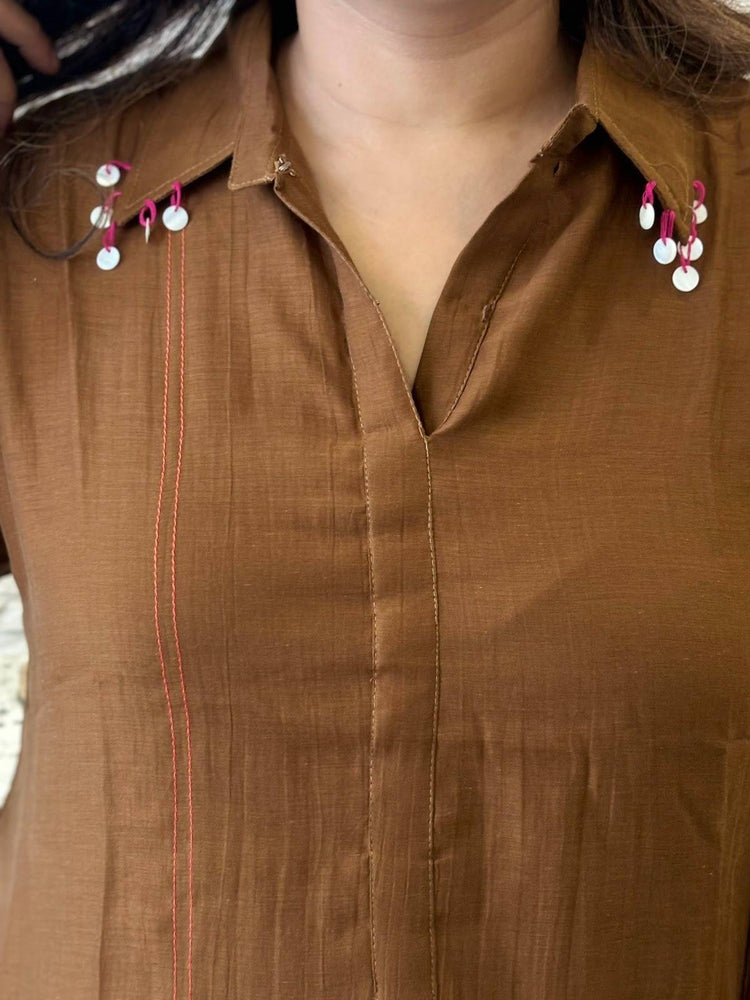 premium-banaras-mul-chanderi-embroidered-cut-work-a-line-dress-with-mul-cotton-lining-a-pocket-brown-2