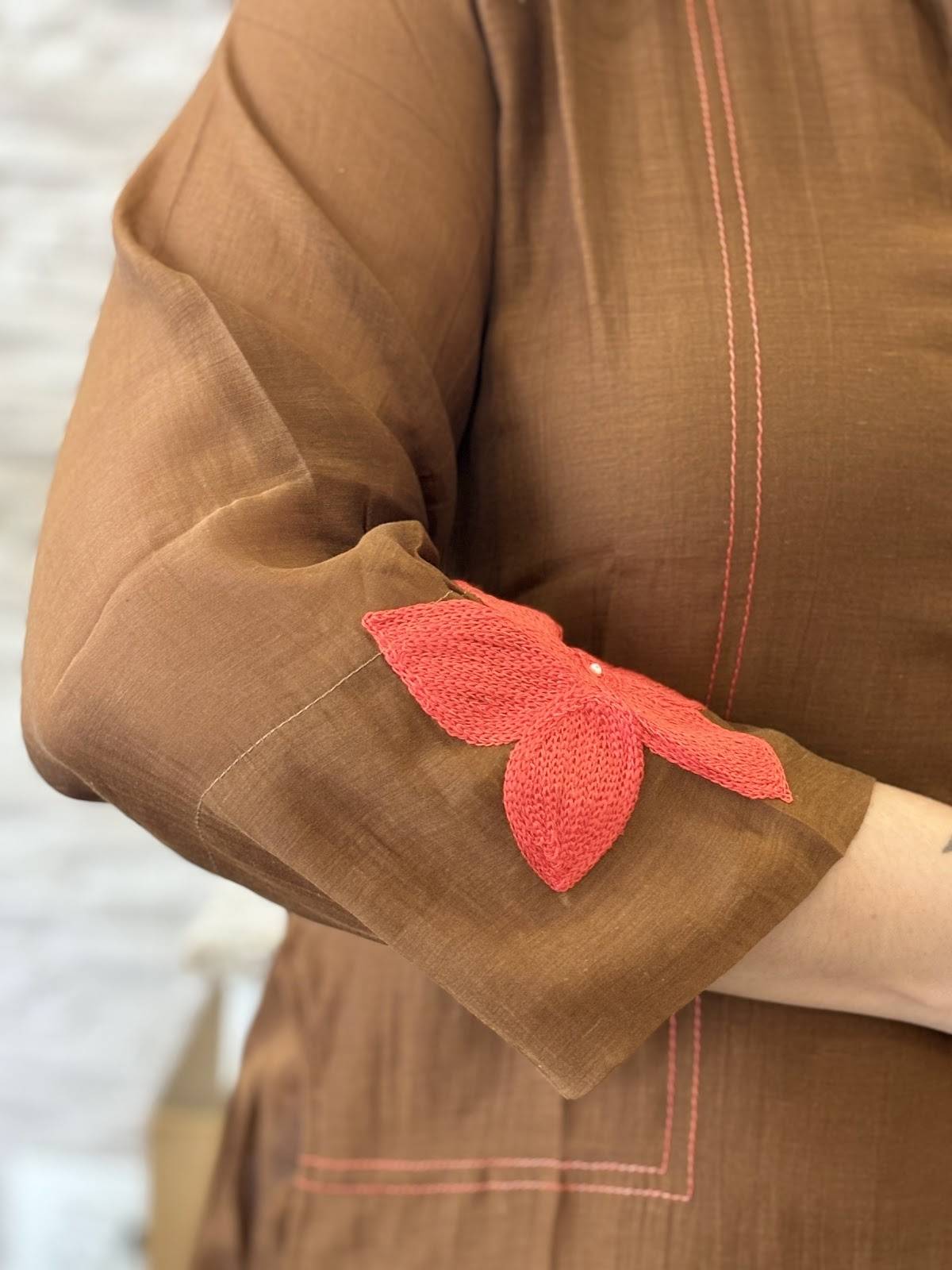 premium-banaras-mul-chanderi-embroidered-cut-work-a-line-dress-with-mul-cotton-lining-a-pocket-brown-3