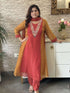 premium-banaras-mul-chanderi-hand-embroidered-a-line-block-suit-set-with-mul-cotton-lining-rust-1