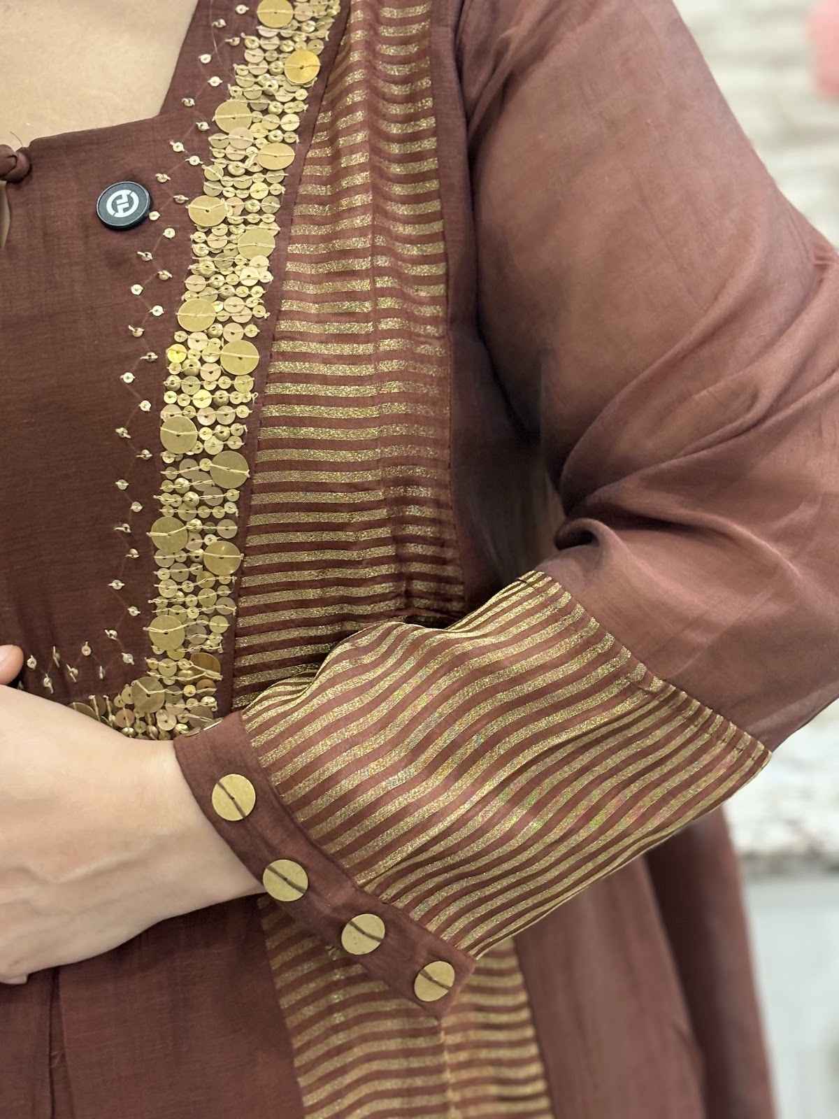 premium-banaras-mul-chanderi-hand-embroidered-a-line-suit-set-with-mul-cotton-lining-brown-3