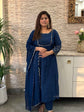 premium-banaras-mul-chanderi-hand-embroidered-a-line-suit-set-with-mul-cotton-lining-embroidered-pure-organza-dupatta-navy-blue-1