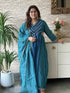 premium-banaras-mul-chanderi-hand-embroidered-a-line-suit-set-with-side-gathers-embroidered-malai-cotton-pant-mul-chanderi-dupatta-bluish-green-1