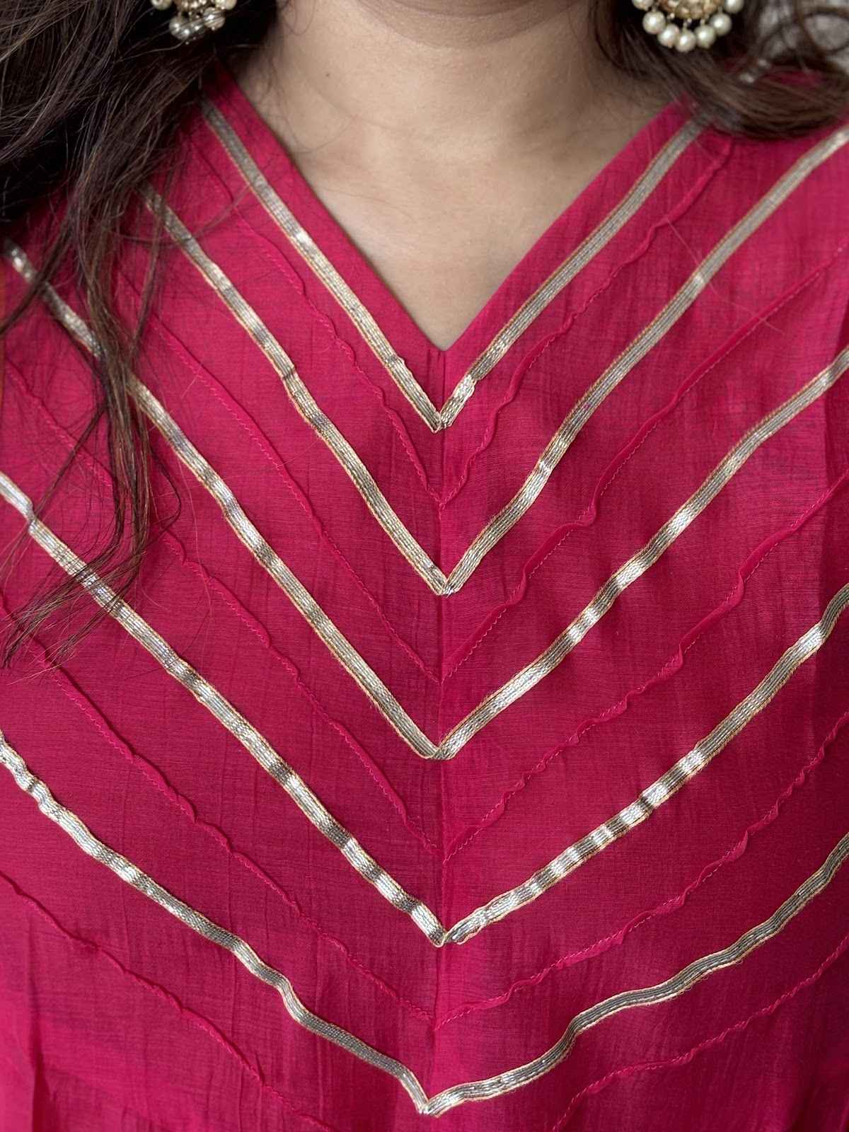 premium-banaras-mul-chanderi-hand-embroidered-a-line-suit-set-with-side-gathers-embroidered-malai-cotton-pant-mul-chanderi-dupatta-bluish-rani-2
