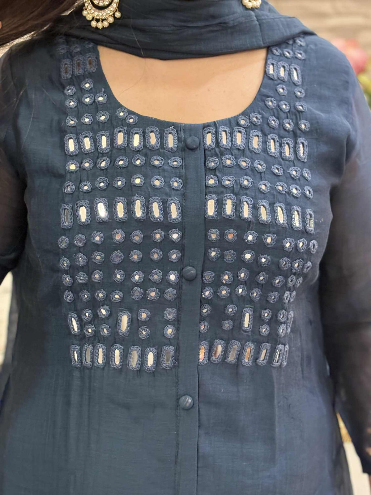 premium-banaras-mul-chanderi-mirror-work-hand-embroidered-a-line-suit-set-navy-blue-2