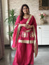 premium-banaras-mul-chanderi-short-kurta-style-gota-work-suit-set-paired-with-mul-chanderi-heavy-ghera-palazzo-rani-1