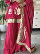 premium-banaras-mul-chanderi-short-kurta-style-gota-work-suit-set-paired-with-mul-chanderi-heavy-ghera-palazzo-rani-2