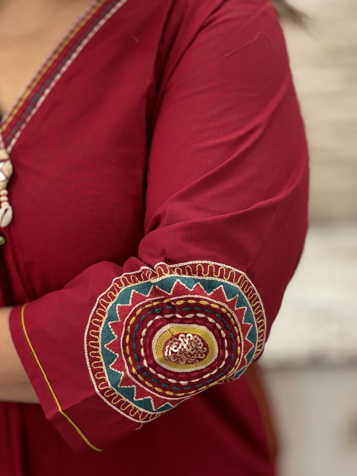 premium-cambric-cotton-a-line-embroidered-suit-set-with-pockets-paired-with-digital-print-mul-cotton-dupatta-cheery-red-4
