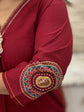premium-cambric-cotton-a-line-embroidered-suit-set-with-pockets-paired-with-digital-print-mul-cotton-dupatta-cheery-red-4