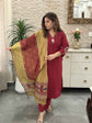 premium-cambric-cotton-a-line-embroidered-suit-set-with-pockets-paired-with-digital-print-mul-cotton-dupatta-cheery-red-5