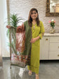 premium-cambric-cotton-a-line-embroidered-suit-set-with-pockets-paired-with-digital-print-mul-cotton-dupatta-parrot-green-1