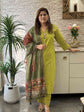 premium-cambric-cotton-a-line-embroidered-suit-set-with-pockets-paired-with-digital-print-mul-cotton-dupatta-parrot-green-2