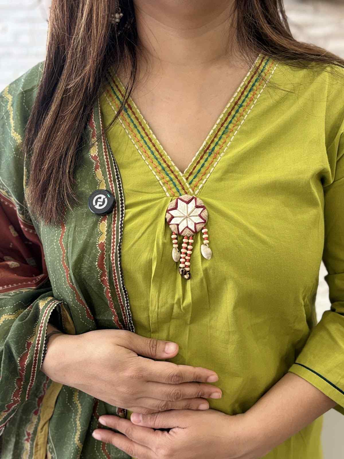 premium-cambric-cotton-a-line-embroidered-suit-set-with-pockets-paired-with-digital-print-mul-cotton-dupatta-parrot-green-3